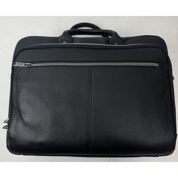 Samsonite Classic Leather Toploader Briefcase With Shoulder Strap - Picture 6 of 16